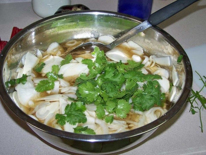 Cilantro Freezer Pickles