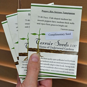 Complimentary Heirloom Seed