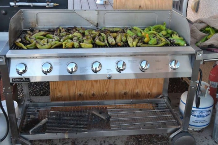 Roasting Green Chiles