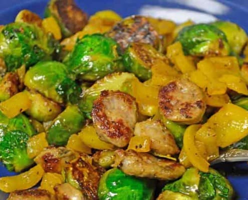 Plated Roasted Brussels Sprouts