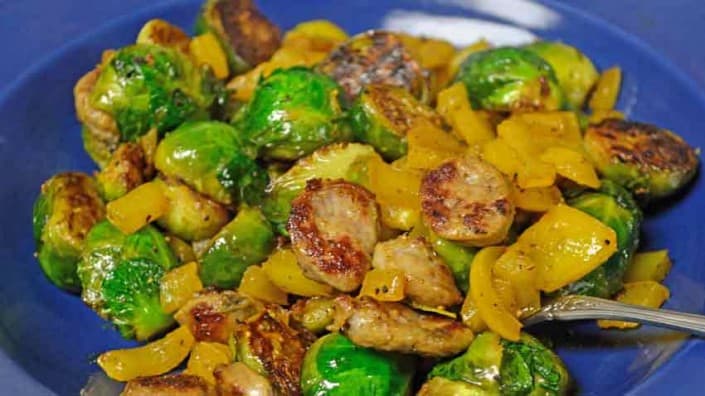 Plated Roasted Brussels Sprouts Plated Roasted Brussels Sprouts