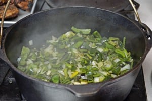 Poblano Peppers and Onion