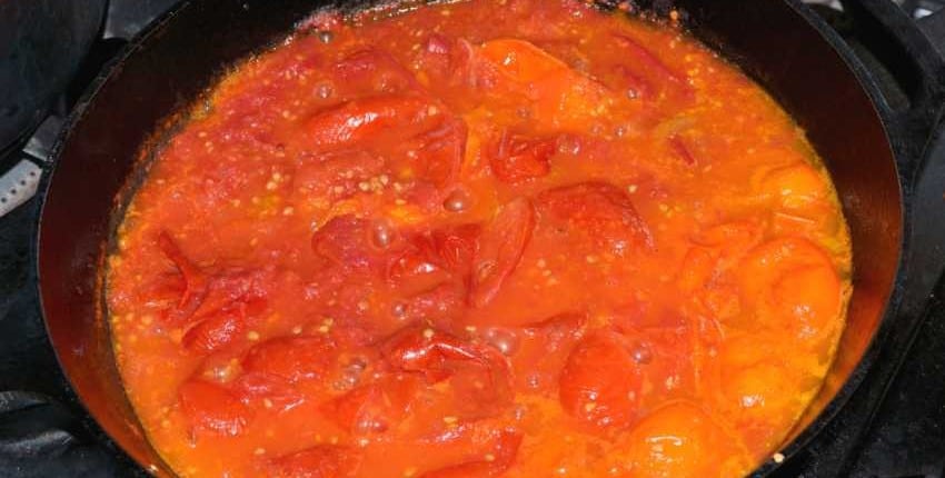 Finished Pan Roasted Tomatoes