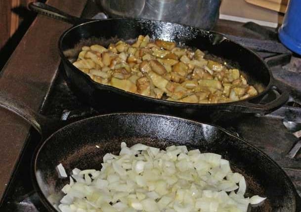 Pan Roasting Eggplant and Tomatoes