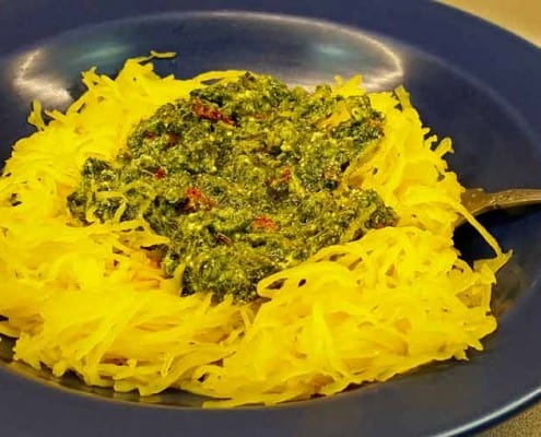 Spaghetti Squash with Pesto